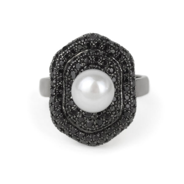 Glamour All Layer Ring Black-Gold