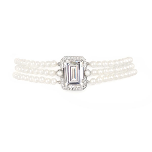 All Pearl Chocker 3 Lines Necklace