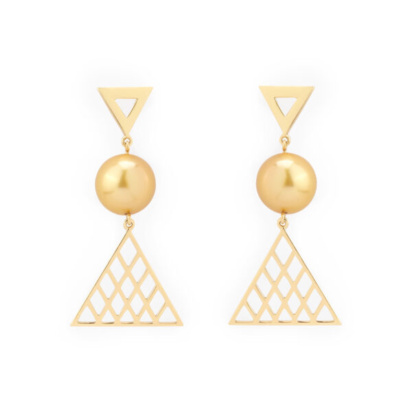 Signature Pyramid of Pearl Hourglass Earrings