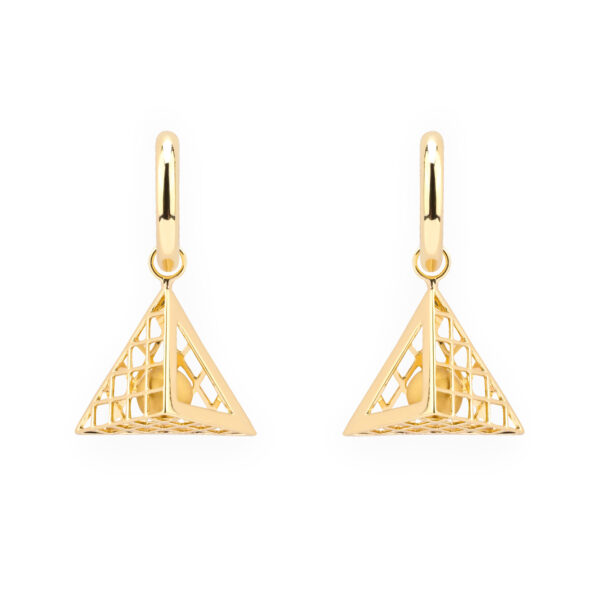 Signature Pyramid of Pearl Hoop Earrings
