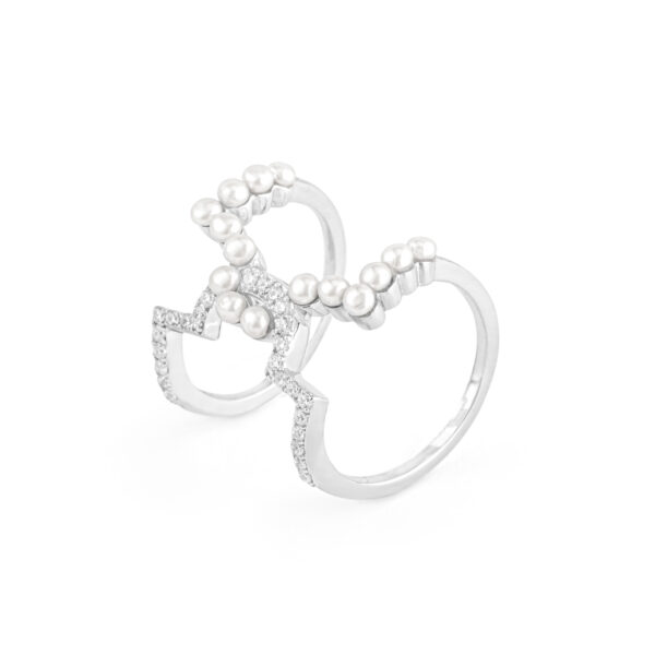 Glamour Connecting Puzzle Two-Tone Ring