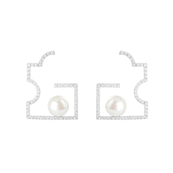 Glamour Silhouette Puzzle Earrings