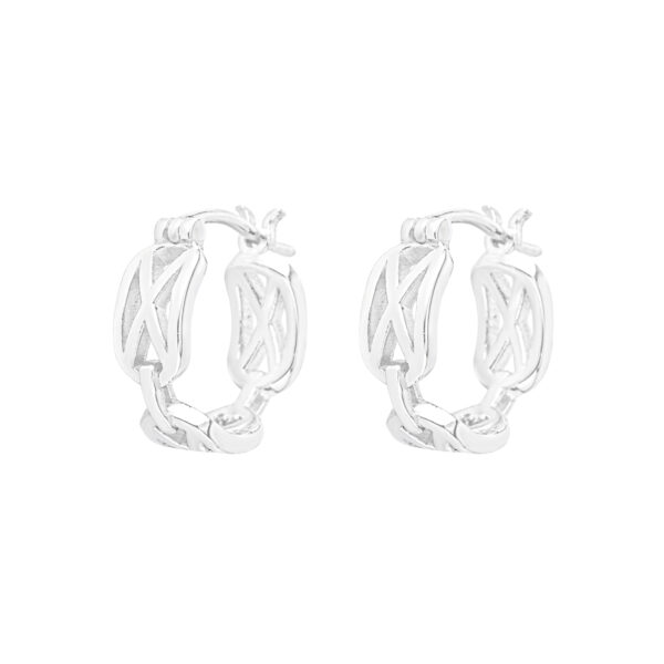 Bonding Chain Smoker Hoop Earrings