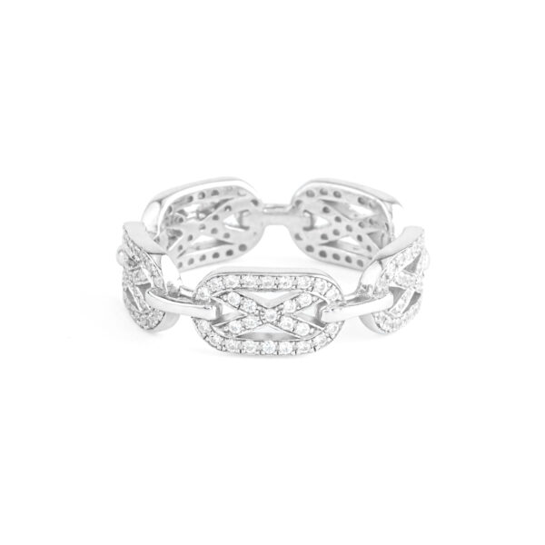Bonding Chain Smoker with CZ Ring